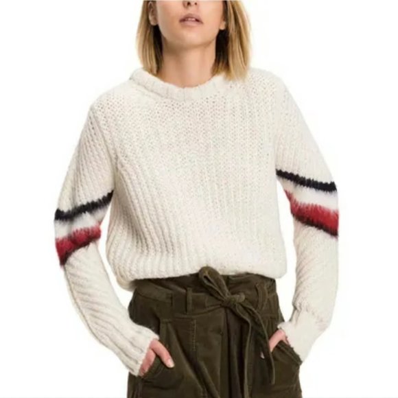 NWT Tommy Hilfiger Alpaca and Wool Womens XL White Sweater Brand New with Tags - Picture 1 of 4